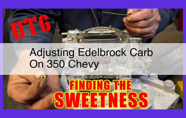 Ultimate Guide to Edelbrock Carb Adjustment for Enhanced Chevy 350 Performance