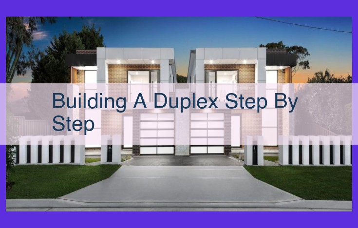 A Comprehensive Guide to Building a Duplex: Step-by-Step Process and Best Practices