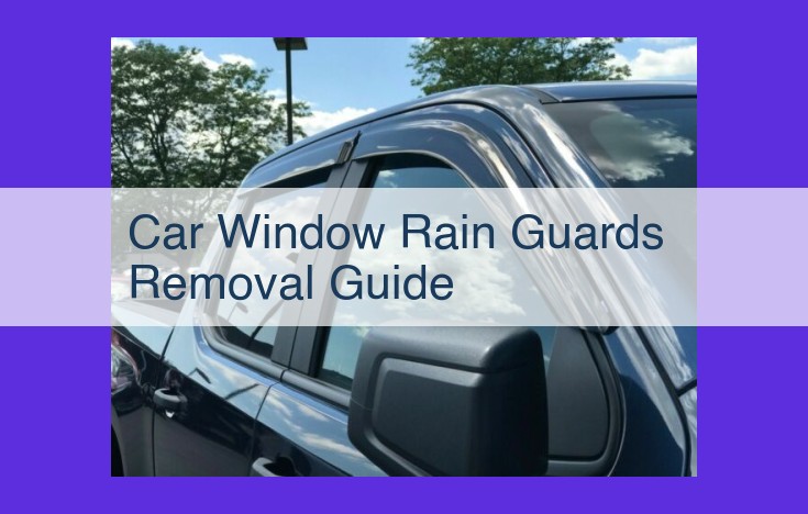 Comprehensive Guide to Safely Removing Car Window Rain Guards