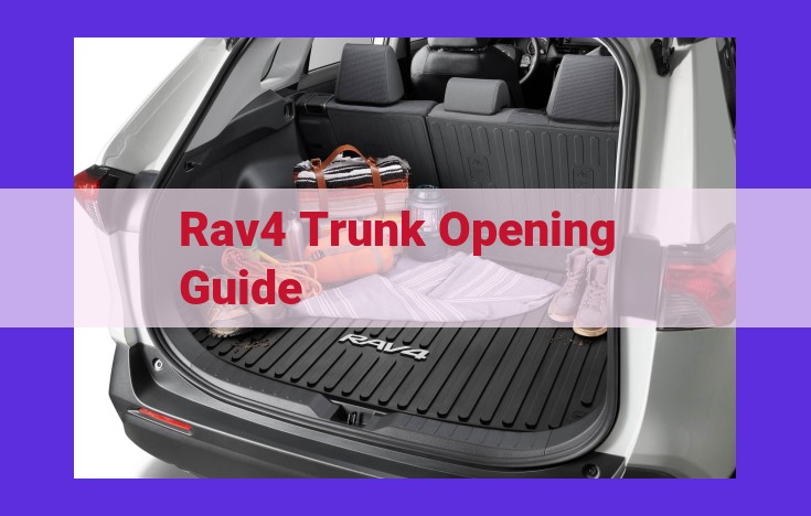 Ultimate Guide to Opening Toyota RAV4 Trunks: Remote, Power, Manual, and Safety