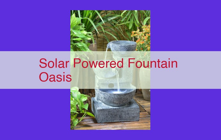 Solar-Powered Fountain Oasis: A Sustainable Haven for Relaxation