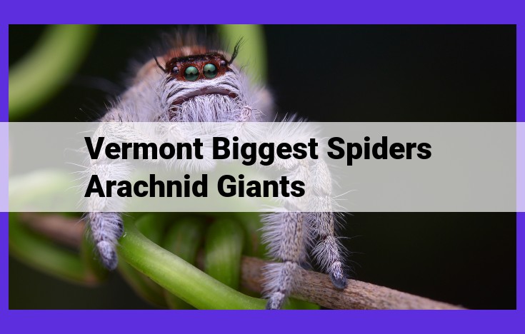 Discover Vermont's Diverse Arachnid Giants: From Enigmatic Huntsman to Nurturing Nursery Web Spiders