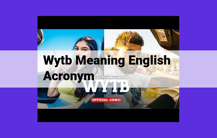 Decoding WYTB: Understanding the Internet Acronym for Confusion and Amusement
