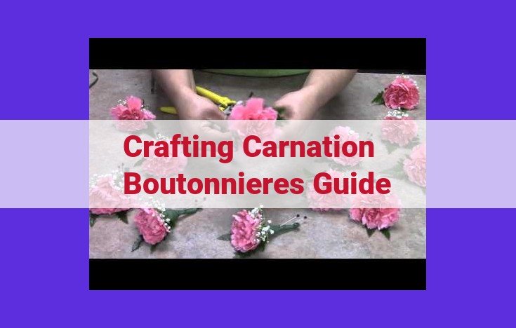 Crafting Elegant Carnation Boutonnieres: A Comprehensive Guide for Perfect Results
