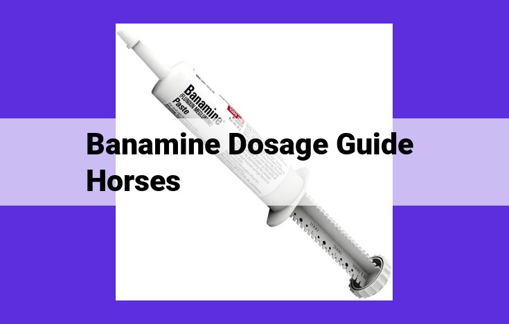 Banamine Dosage Guidelines for Pain Management in Horses: Oral, IV, and Rectal Routes